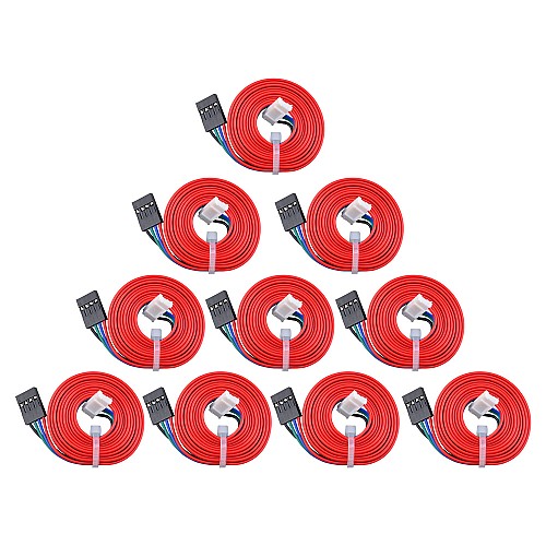 10 szt. Silnik krokowy 4 przewody 1m kabel ze złączem skoku 10 szt. Silnik krokowy 4 przewody 1m kabel ze złączem skoku