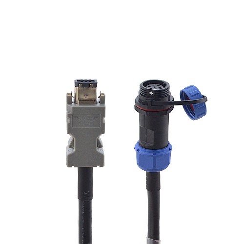 Kabel przedłużający enkodera o długości 5m(196,85 cala) ze złączem lotniczym do 17-bit serwosilnikaserii T6 Kabel przedłużający enkodera o długości 5m(196,85 cala) ze złączem lotniczym do 17-bit serwosilnikaserii T6