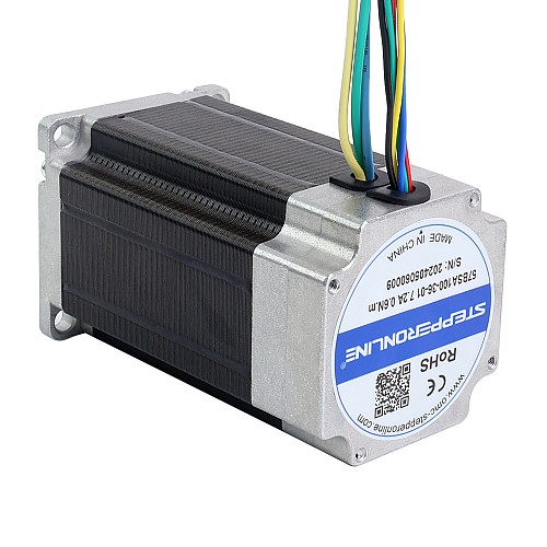 Silnik BLDC 36V 3000RPM 0,6Nm 188W 7,20A 57x57x100mm - 57BSA100-36-01 | StepperOnline