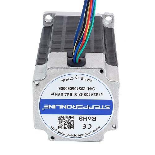 Silnik BLDC 48V 3000RPM 0,6Nm 188W 5,40A 57x57x100mm - 57BSA100-48-01 | StepperOnline Silnik BLDC 48V 3000RPM 0,6Nm 188W 5,40A 57x57x100mm - 57BSA100-48-01 | StepperOnline