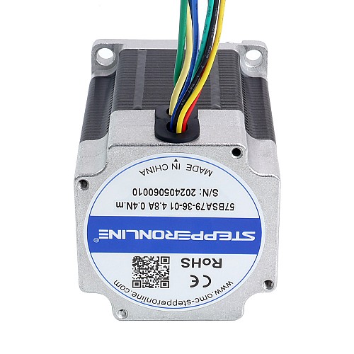 Silnik BLDC 36V 3000RPM 0,4Nm 126W 4,80A 57x57x79mm - 57BSA79-36-01 | StepperOnline Silnik BLDC 36V 3000RPM 0,4Nm 126W 4,80A 57x57x79mm - 57BSA79-36-01 | StepperOnline