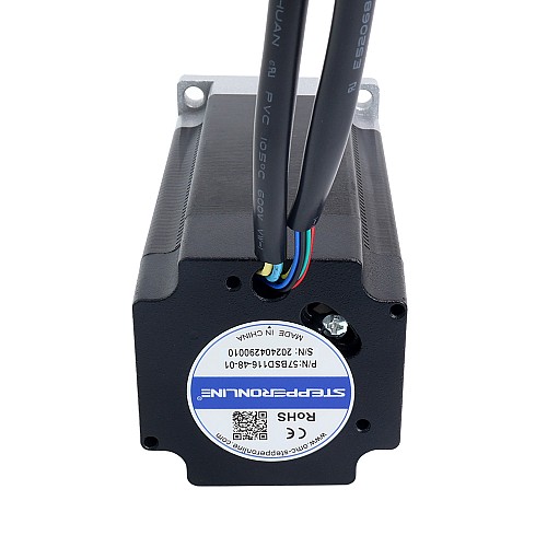Silnik BLDC 48V 3000RPM 0,6Nm 188W 5,40 A 57x57x116mm - 57BSD116-48-01 | StepperOnline
