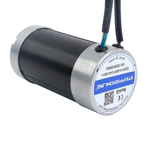 Silnik BLDC 48V 3000RPM 0,6Nm 188W 5,40A Φ57x113,5mm - 57BYA114-48-01 | StepperOnline