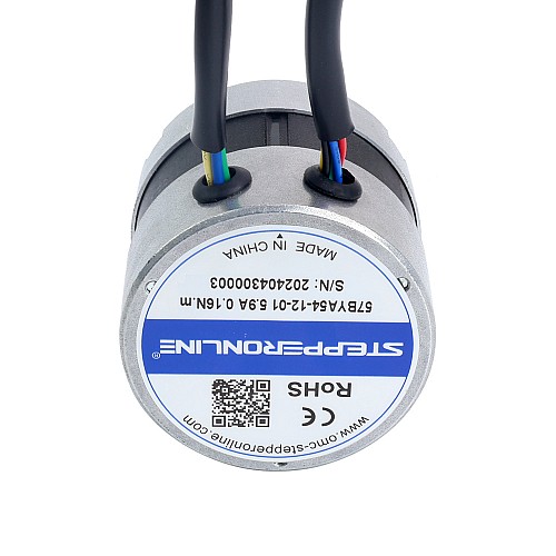 Silnik BLDC 12V 3000RPM 0,16Nm 50W 5,90A Φ57x53,5mm - 57BYA54-12-01 | StepperOnline