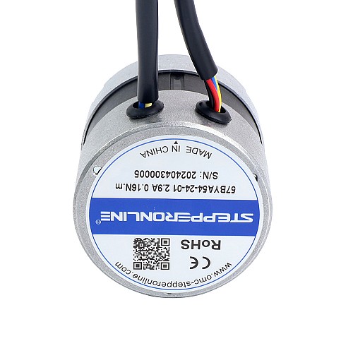 Silnik BLDC 24V 3000RPM 0,16Nm 50W 2,90A Φ57x53,5mm - 57BYA54-24-01 | StepperOnline