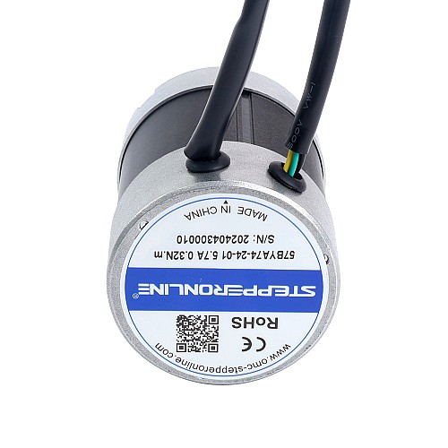 Silnik BLDC 24V 3000RPM 0,32Nm 101W 5,70A Φ57x73,5mm - 57BYA74-24-01 | StepperOnline