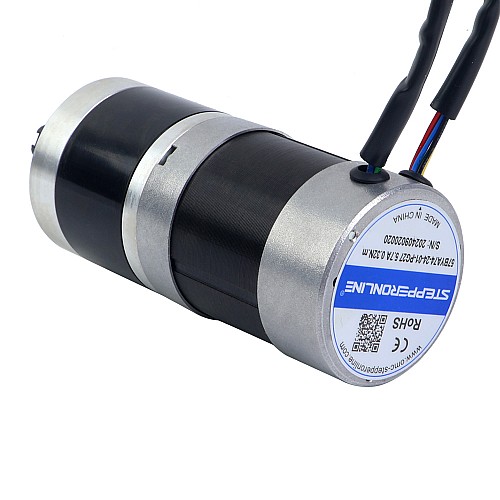 Okrągły silnik BLDC z przekładnią 24V, 101W, 6,90Nm(977,12oz.in) Okrągła przekładnia planetarna 27:1 - 57BYA74-24-01-PG27 | StepperOnline
