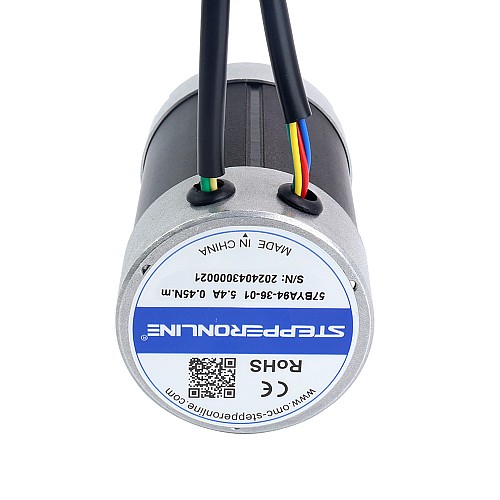 Silnik BLDC 36V 3000RPM 0,45Nm 141W 5,40A Φ57x93,5mm - 57BYA94-36-01 | StepperOnline