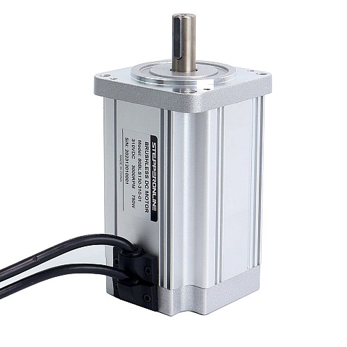 Bezszczotkowy silnik prądu stałego 310V 3000obr./min 2,38Nm 750W 3,2A Kwadratowy 80x80x130mm