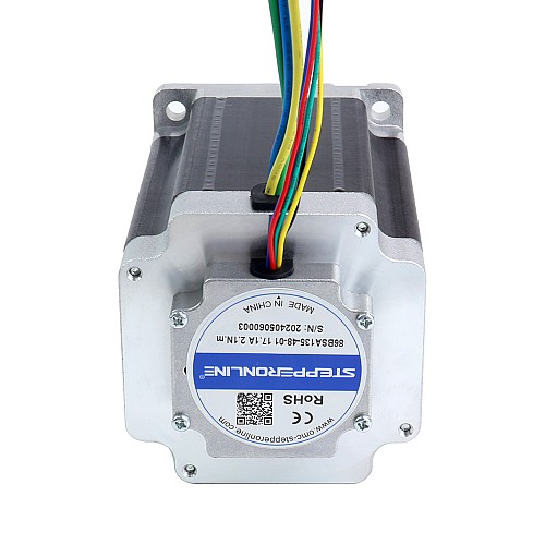 Silnik BLDC 48 V 3000RPM 2,1Nm 660W 17,10A 86x86x135mm - 86BSA135-48-01 | StepperOnline