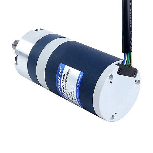 24V 90W 560RPM Bezszczotkowy Silnik DC z Przekładnią 1,38Nm(195,42oz.in) 5,36:1 Przekładnia Planetarna - M62B90-24P-30S/G62-5.36S1 | StepperOnline