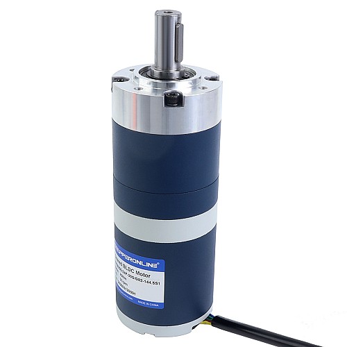 24V 200W 21RPM Bezszczotkowy Silnik DC z Przekładnią 67,00Nm(9487,98oz.in) 144,5:1 Przekładnia Planetarna - M82B200-24P-30S/G82-144.5S1 | StepperOnline