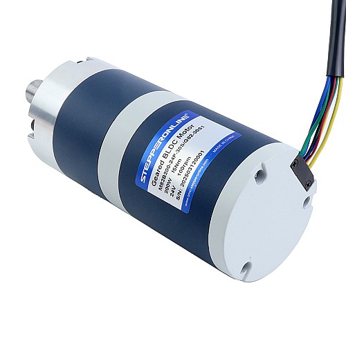 24V 200W 100RPM Bezszczotkowy Silnik DC z Przekładnią 15,00Nm(2124,17oz.in) 30:1 Przekładnia Planetarna - M82B200-24P-30S/G82-30S1 | StepperOnline