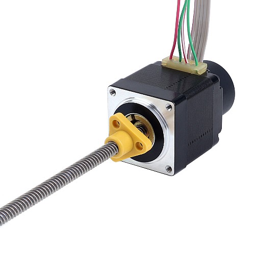 Nema 11 Zewnętrzny liniowy silnik krokowy Acme 1,0A 32,2mm stos z optycznym enkoderem obrotowym 300PPR - 11E13S1004HD5-180RS-E22-300 | StepperOnline