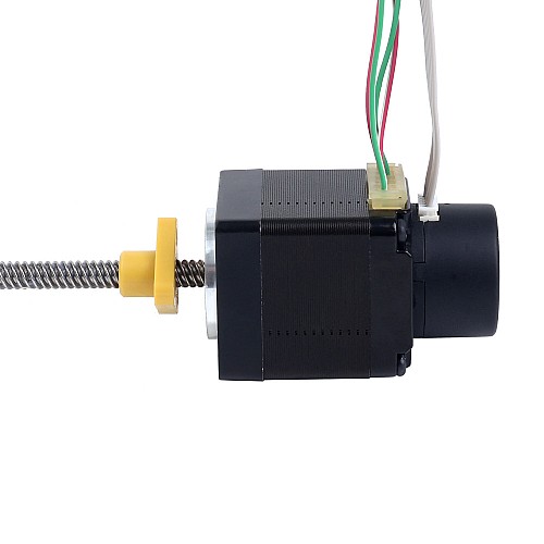 Nema 11 Zewnętrzny liniowy silnik krokowy Acme 1,0A 32,2mm stos z optycznym enkoderem obrotowym 300PPR - 11E13S1004HD5-180RS-E22-300 | StepperOnline
