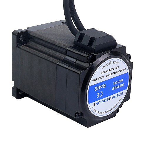 Seria S Silnik krokowy Nema 34 z zamkniętą pętlą 6,50Nm(920,48oz.in) Enkoder 1000PPR (4000CPR) - 34HS39-6004D-E1000 | StepperOnline