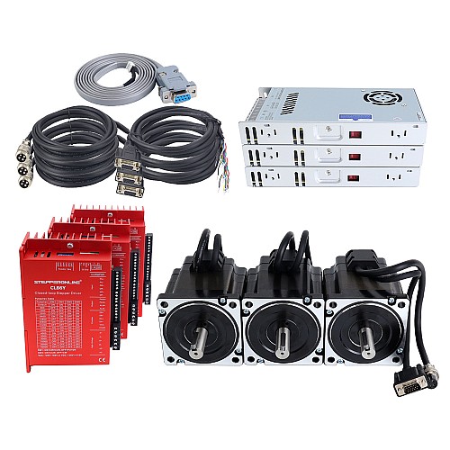 YS Series 3 Osie 4,30Nm(608,93oz.in) Nema 34 Closed Loop Silnika Krokowego Kit V2.0 z Zasilaczem - 3-CLYS48-V20 | StepperOnline