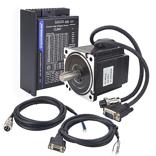 TP Series 1 Axis Closed Loop Stepper CNC Kit 4.5Nm(637.25oz.in) Nema 34 Silnik i sterownik TP Series 1 Axis Closed Loop Stepper CNC Kit 4.5Nm(637.25oz.in) Nema 34 Silnik i sterownik