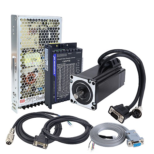 Zestaw silnika krokowego z zamkniętą pętlą TES Seria 1 oś 4,0Nm(566,56oz.in) Nema 24 z driverem CL57TE i zasilaczem - 1-CLTES40 | StepperOnline
