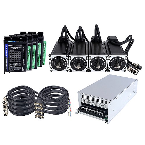 Seria TS 4 osi 3,0Nm(424,83oz.in) Zestaw krokowy z zamkniętą pętlą Nema 23 z zasilaczem