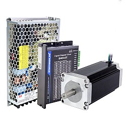Zestaw 1-osiowego silnika krokowego CNC 3,0Nm (425uncji) Silnik krokowy Nema 23, sterownik i zasilacz