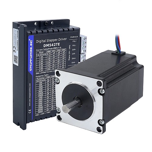 Zestaw CNC z silnikiem krokowym 1-osiowym serii TES 2,4Nm(339,87oz.in) Silnik krokowy Nema 23 i sterownik DM542TE - 1-DM542TE-23HS32 | StepperOnline