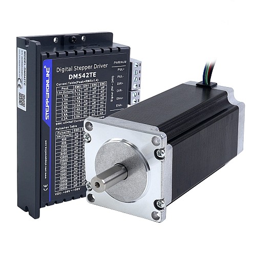 Zestaw CNC z silnikiem krokowym 1-osiowym serii TES 3,0Nm(424,83oz.in) Silnik krokowy Nema 23 i sterownik DM542TE - 1-DM542TE-23HS45 | StepperOnline
