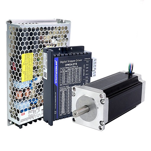 Zestaw CNC z silnikiem krokowym 1-osiowym serii TES 3,0Nm(424,83oz.in) Silnik krokowy Nema 23 i sterownik DM542TE i Zasilacz - 1-DM542TE-S30 | StepperOnline
