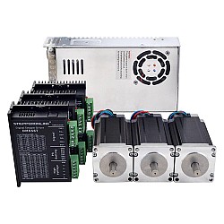 3-osiowy zestaw krokowy CNC 3,0Nm(425oz.in) 4,2A Nema 23 Silnik krokowy i sterownik DM556T i zasilacz