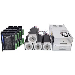4-osiowy zestaw routera CNC 3,0Nm(425oz.in) Nema 23 Silnik krokowy i sterownik