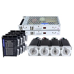 Zestaw frezarki CNC 4-osiowej serii TES 3,0Nm(424,83oz.in) Silnik krokowy Nema 23 i sterownik DM542TE i Zasilacz