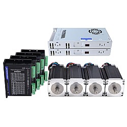 4-osiowy zestaw routera CNC 3,0Nm(425uncji) Nema 23 Silnik krokowy i sterownik DM556T
