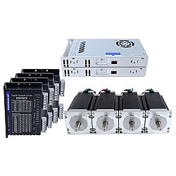 TES Series 4-osiowy zestaw frezarki CNC 3,0Nm(424,83oz.in) Silnik krokowy Nema 23 & Sterownik DM556TE