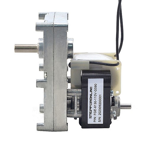 Szczotkowany silnik z przekładnią 110V AC100Kg.cm/5.5RPM w/ 590:1 Przekładnia prostokątna