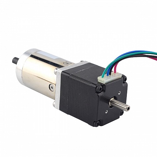 Nema 11 Stepper L=31mm z tylnym wałem i otworem na śrubę Przełożenie przekładni 100:1