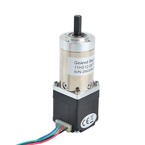 Dwubiegunowy silnik krokowy Nema 11 L=32mm z przełożeniem przekładni planetarnej 100:1 - 11HS12-0674S-PG100 | StepperOnline