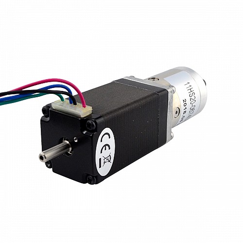 Nema 11 Stepper L=51mm z tylnym wałem i otworem na śrubę i przełożeniem 14:1 Nema 11 Stepper L=51mm z tylnym wałem i otworem na śrubę i przełożeniem 14:1