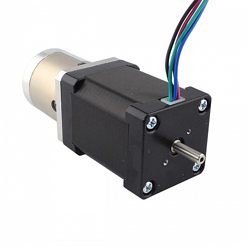 Nema 14 Stepper L=52mm z tylnym wałem i otworem na śrubę i przełożeniem przekładni 14:1