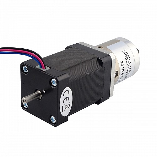 Nema 14 Stepper L=52mm z tylnym wałem i otworem na śrubę i przełożeniem przekładni 14:1