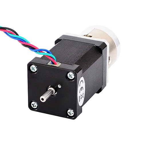 Nema 14 Stepper L=52mm z tylnym wałem i przełożeniem planetarnym 4:1