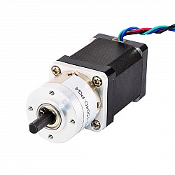 Nema 14 Stepper L=52mm z tylnym wałem i przełożeniem planetarnym 4:1