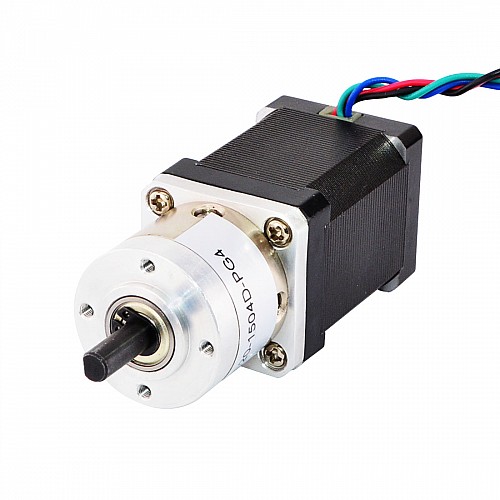 Nema 14 Stepper L=52mm z tylnym wałem i przełożeniem planetarnym 4:1