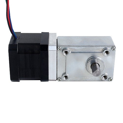 Silnik krokowy Nema 17 L = 39mm 1,68A Przełożenie przekładni 40:1 Kwadratowa przekładnia ślimakowa - 17HS15-1684S-WG40 | StepperOnline