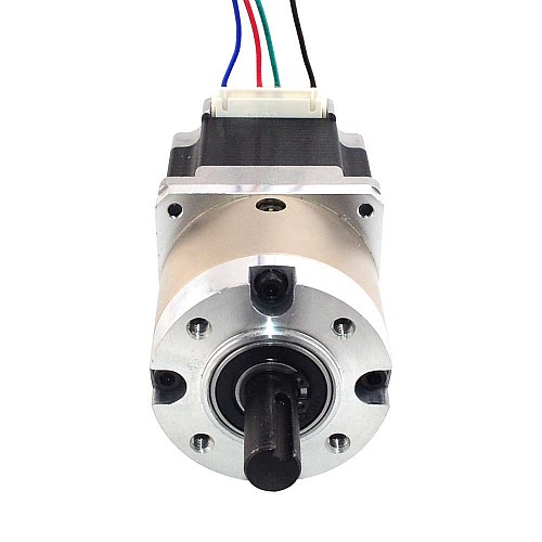 Silnik Nema 23 Dwubiegunowy L=56mm z przełożeniem przekładni planetarnej 4:1 i złączem pinowym Silnik Nema 23 Dwubiegunowy L=56mm z przełożeniem przekładni planetarnej 4:1 i złączem pinowym