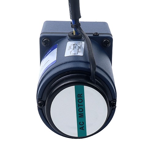Jednofazowy 220VAC 6W 50Hz Kołnierz 60mm Przełożenie 100:1 Silnik indukcyjny prądu przemiennego z przekładnią czołową 6W 220VAC 50Hz 0,9-13,5RPM 2,89Nm(409,26oz.in) Kołnierz 60mm Jednofazowy silnik prądu przemiennego o zmiennej prędkości z przekładnią czołową - 2IK6RGN-C/2GN100K | StepperOnline