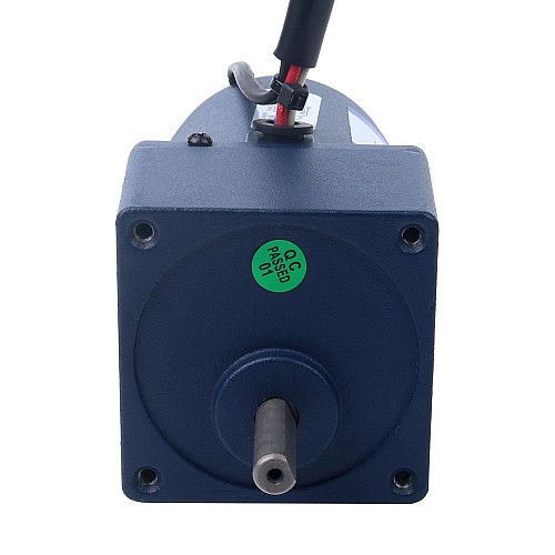 Jednofazowy 220VAC 6W 50Hz Kołnierz 60mm Przełożenie 100:1 Silnik indukcyjny prądu przemiennego z przekładnią czołową 6W 220VAC 50Hz 0,9-13,5RPM 2,89Nm(409,26oz.in) Kołnierz 60mm Jednofazowy silnik prądu przemiennego o zmiennej prędkości z przekładnią czołową - 2IK6RGN-C/2GN100K | StepperOnline