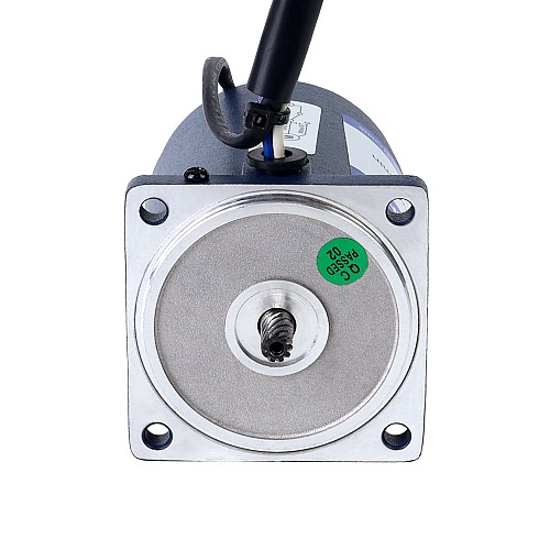 Jednofazowy 220VAC 6W 50Hz Kołnierz 60mm Przełożenie 100:1 Silnik indukcyjny prądu przemiennego z przekładnią czołową 6W 220VAC 50Hz 0,9-13,5RPM 2,89Nm(409,26oz.in) Kołnierz 60mm Jednofazowy silnik prądu przemiennego o zmiennej prędkości z przekładnią czołową - 2IK6RGN-C/2GN100K | StepperOnline