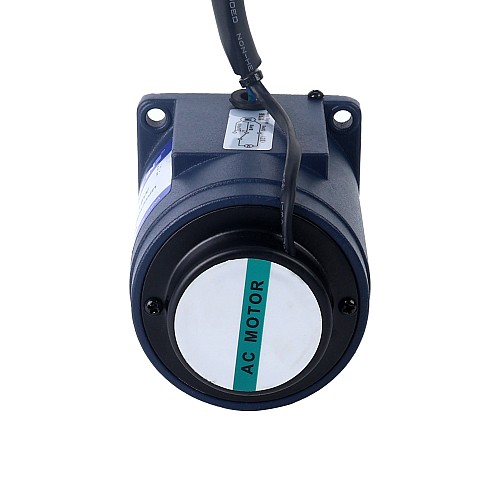 Jednofazowy 220VAC 15W 50Hz Kołnierz 70mm Przełożenie 50:1 Silnik indukcyjny prądu przemiennego z przekładnią czołową 15W 220VAC 50Hz 1,8-27RPM 4,54Nm(642,92oz.in) Kołnierz 70mm Jednofazowy silnik prądu przemiennego o zmiennej prędkości z przekładnią czołową - 3IK15RGN-C/3GN50K | StepperOnline