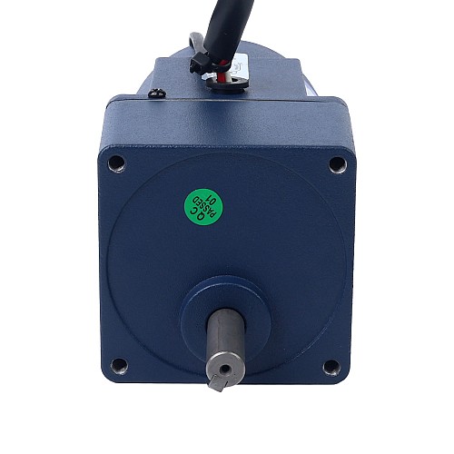 Jednofazowy 220VAC 15W 50Hz Kołnierz 70mm Przełożenie 50:1 Silnik indukcyjny prądu przemiennego z przekładnią czołową 15W 220VAC 50Hz 1,8-27RPM 4,54Nm(642,92oz.in) Kołnierz 70mm Jednofazowy silnik prądu przemiennego o zmiennej prędkości z przekładnią czołową - 3IK15RGN-C/3GN50K | StepperOnline