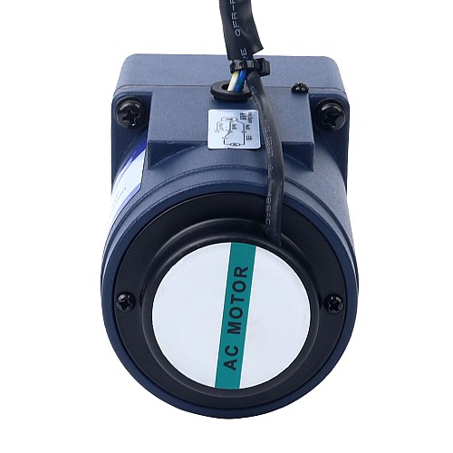 Jednofazowy 220VAC 15W 50Hz Kołnierz 70mm Przełożenie 50:1 Silnik indukcyjny prądu przemiennego z przekładnią czołową 15W 220VAC 50Hz 1,8-27RPM 4,54Nm(642,92oz.in) Kołnierz 70mm Jednofazowy silnik prądu przemiennego o zmiennej prędkości z przekładnią czołową - 3IK15RGN-C/3GN50K | StepperOnline